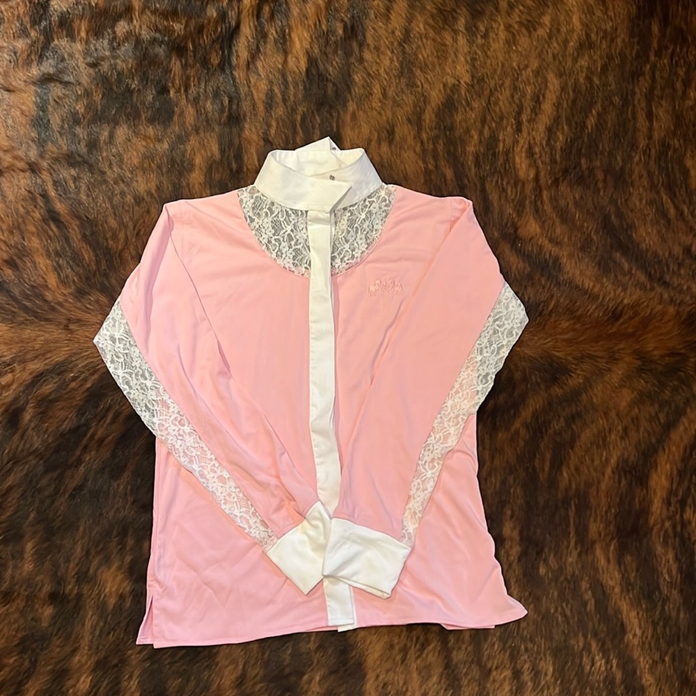 Pink Lace Accent Show Shirt